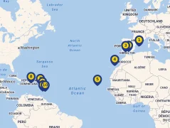 Mapa plavby